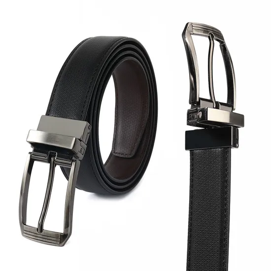 Europe Fashion Accessories Reversible Male Genuine Leather Men Belt