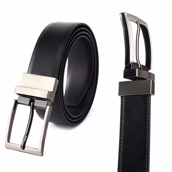 Europe Fashion Accessories Reversible Male Genuine Leather Men Belt