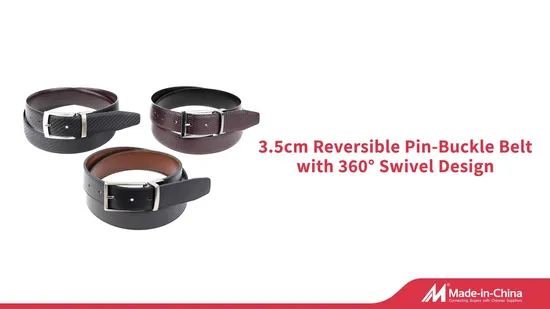 Men′s Double Loop Belt Casual Dress with Single Prong (35